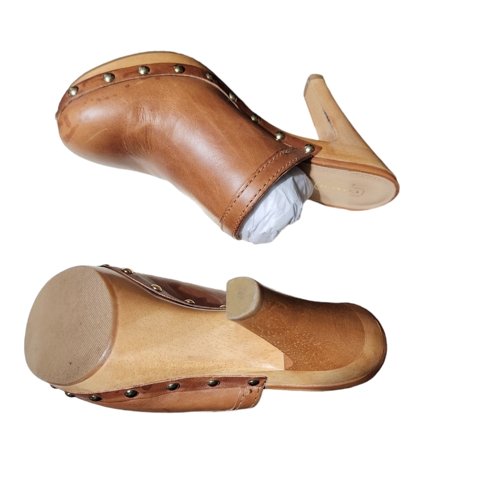 Leather Studded Coach Clogs W/Box Size 9 - Picture 11 of 12